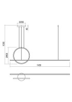 Závěsné svítidlo GIOTTO SU LED 49W 4000K MBK REDO 01-1848