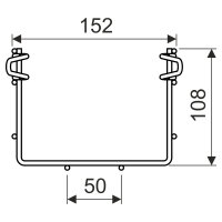 Drátěný žlab s integrovanou spojkou 110x150, elektrolyticky zinkováno