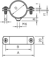 OBO 1385003 Distanční příchytka 2900WM6 13.5 FT