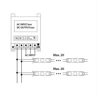 LED modul 3x SMD2835, 1,2W, 12V, 100mA, 7000K, 170°, IP66 MCLED ML-211.018.51.0