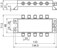 Pětinásobný svodič přepětí DEHNgate 5 kanálů 75 Ohm TV a SAT 909706