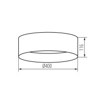 RIFA LED17,5W NW GR/G Stropní LED plafon KANLUX 36466