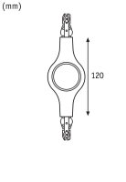 URail spojka rovná s osvětlením 189x57mm 5,3W černá PAULMANN 96996