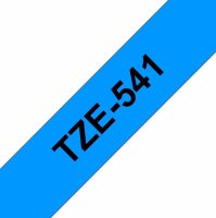BROTHER TZe-541, modrá/černá (18mm, laminované)
