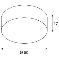 TENORA CL-1 stropní svítidlo TC-(D,H,T,Q)SE kulaté bílé stínítko 50/15cm 3x23 W