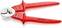 Kabelové nůžky Rukojeti přestříkány umělou hmotou KNIPEX 95 06 230 SB