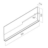 XTRIM S ADJ. LINEAR LIGHT FITTING 10W 48