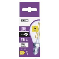 LED žárovka Filament Mini Globe E14 6W (60W) 810 lm neutrální bílá EMOS ZF1241