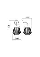 Nástěnné svítidlo TITTI AP E27 1X42W IP44 DG REDO 9843