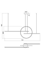 Závěsné svítidlo GIOTTO SU LED 66W 4000K MWH REDO 01-1849