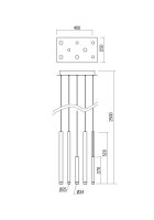 Závěsné svítidlo MADISON SU LED 32W 3000K SQ SBK REDO 01-2048