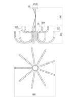 Závěsné svítidlo LUXOR CAND LED 81W 3000K MGD REDO 01-3232