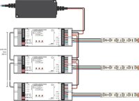 Bezdrátový, 4-kanálový řídicí modul pro ovládání LED pásů NIKO 410-00121