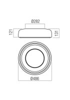 Stropní svítidlo DIP PL LED 30W 3000K/4000K D486 WH REDO 01-3940