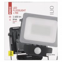 LED reflektor ILIO s pohybovým čidlem, 21W, černý, neutrální bílá EMOS ZS2920