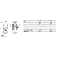 zásuvka nástěnná 7P, 32A/400V, 6h, IP44, niklované kontakty PCE 127-6v