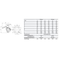 zásuvka vestavná 5P, 16A/500V, 7h, IP44, šikmá, příruba 80x97mm PCE 415-7