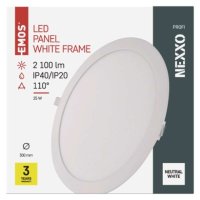 LED vestavné svítidlo NEXXO, kruhové, bílé, 25W, neutrální bílá EMOS ZD1155