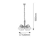 Flossi E27 5x 40W IP20 bronz RABALUX 8815