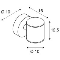 SITRA Up/Down WL LED venkovní nástěnné nástavbové svítidlo antracit IP44 3000K