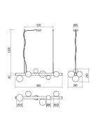 Závěsné svítidlo GOJI SU 6X28W G9 BK REDO 01-2375