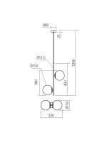 Závěsné svítidlo NIVA SU 2X28W E14 REDO 01-2625