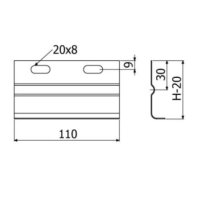 Spojka žlabu LINEAR+ SL-1B 100 ''ŽZ'' ARKYS ARB-12211010