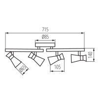 Přisazené svítidlo MILENO EL-4I ASR-AN KANLUX 29119