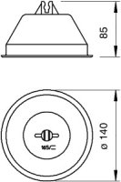 OBO 165 KR Střešní držák vedení, k vyplnění betonem, 85mm, Polyetylén, PE