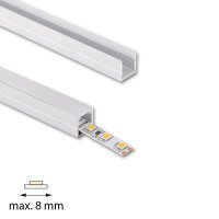 Přisazený hliníkový profil PW 11x11mm, mléčný difuz 2m MCLED ML-761.014.74.2