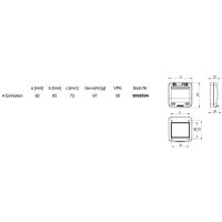 přístrojové okénko 4 mod., IP54 PCE 9006504