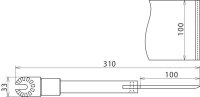 Škrabka šířka 100 mm délka 310 mm s ozub