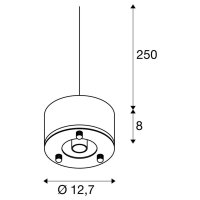 PARA DOME E27, závěsné svítidlo černé    SLV 1005214