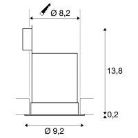 CONTONE Downlight, kruhová, bílá, 13W LED, teplá bílá, IP44 SLV 161291