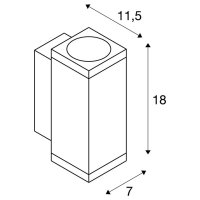 ENOLA SQUARE UP/DOWN S Outdoor nástěnné LED svítidlo antracitové SLV 1003418