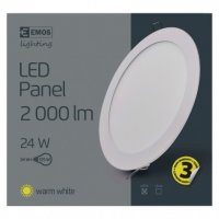 LED vestavné svítidlo PROFI, kruhové, bílé, 24W teplá bílá EMOS ZD1151