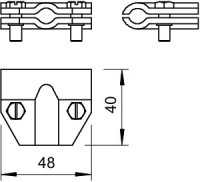 OBO 245 8-10 FT Spojka T, 8-10mm, Ocel, žárově zinkováno