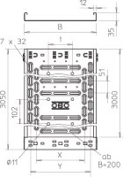 OBO RKSM 310 FS Kabelový žlab RKSM Magic s rychlým spojením 35x100x3050 Ocel