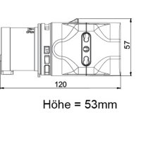 Multi-adapter CEE 16A/230V 3p 2 x Italská zás. P17/11 + 1 x italská zás. P3