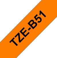 BROTHER TZe-B51, signální oranžová / černá (24mm)