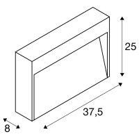 CONCRETO L WL nástěnné přisazené svítidlo šedé 12 W 570 lm 3000K CRI80