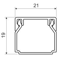 Lišta hranatá 20x20, černá, 2 m, karton, bezhalogenová KOPOS LHD 20X20HF_FD