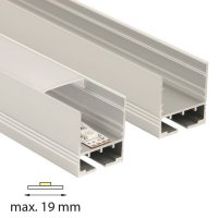 Závěsný hliníkový profil ZN, 23x25mm, mléčný difuz, 1m MCLED ML-761.009.07.1