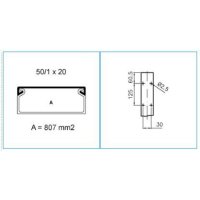 TMC 50/1X20 W 00623 Minikanál s čelním víkem 50/1x20 - bílá IBOCO B00623