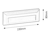 Pueblo LED 1,6W IP65 šedá RABALUX 8011