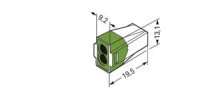 Spojovací krabicová svorka, 2x 0,75-2,5mm2 (CYA) WAGO 773-112