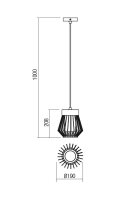 Závěsné svítidlo TITTI SU E27 1X42W IP44 DG REDO 9845