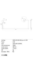 Závěsné svítidlo ACROBAT SU LED 31W 3000K REDO 01-2285