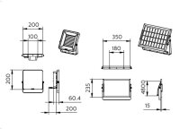 Solární světlomet PHILIPS BVP085 LED09/840 6.5W, 910 lm, 4000 K, CRI80, IP65