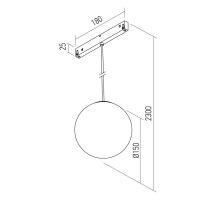 XNET DECORATIVE GLOBE SUSP. 5.3W 48V DC